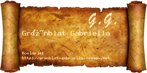 Grünblat Gabriella névjegykártya
